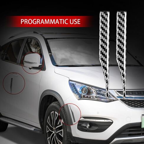 4 قطع مرآة الرؤية الخلفية للسيارة شريط كشط مضاد للتصادمات، ملصق تقليم مضاد للفرك ومضاد للخدش، واقي مرآة الرؤية الخلفية من ألياف الكربون، ملحقات سيارة عالمية تناسب جميع السيارات in Kuwait