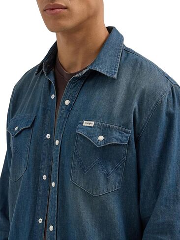 Wrangler Men's Long Sleeve Denim Shirt in Kuwait
