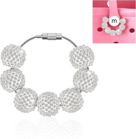 Sureio 16mm Clay Rhinestone Beads Charms for Crafting Accessories Compatible with Bogg Bag Christmas Gift for Mom in Saudi Arabia
