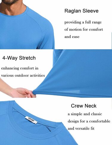 COOFANDY Men's Sun Protection Shirts Long Sleeve Rash Guard Swim T-Shirts Lightweight Quick Dry Fishing Shirts in Saudi Arabia