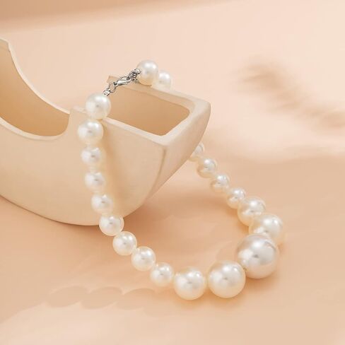 Pearl Jewelry Set Chunky Pearl Necklaces for Women Dainty Gold Jewelry Set Pearl Necklace and Earring Set Pearl Necklace Set Wedding Jewelry Set for Bride in Saudi Arabia
