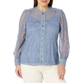 Avenue Women's Plus Size Jade Lace Shirt