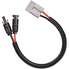 10AWG Solar Panel Connector to Anderson 50A/600V Solar Connector Cable for Solar Generator Inverter Battery Pack Charger Kit(2FT)