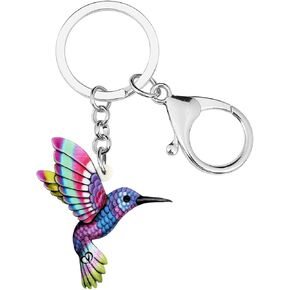WEVENI Acrylic Hummingbird Keychain Bird Gifts Jewelry for Women Girl Bag Purse Car Handbag Accessories Charms
