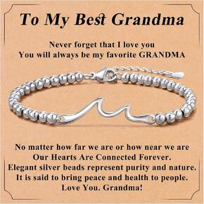 JSJOY 925 Sterling Silver Bracelets for Women Daughter Granddaughter Mom Gifts, Gifts for Mom Grandma Aunt Sister Christmas Birthday Gifts Stocking Stuffers for Teens Women