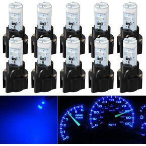 10 عبوات من لمبة Canbus T5 LED الحمراء 2721 37 74 مع مآخذ للوحة القيادة العنقودية واستبدال لمبة LED T5 داش