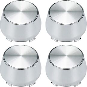 Modengzhe 60mm Wheel Center Caps Rim Hub Center Covers Replacement 36mm Height with 50mm Lug to Lug Dia (Chrome Base & Silver Sticker) - 4Pcs