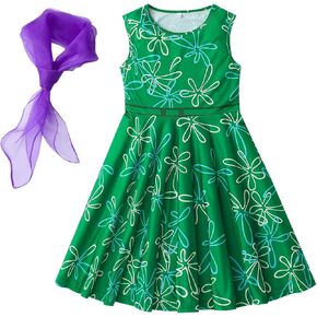 Princess Costume for Kids Girls Halloween Cartoon Movie Character Cosplay Outfit