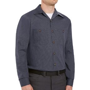 Red Kap Men's Industrial Lined Collar Work Shirt
