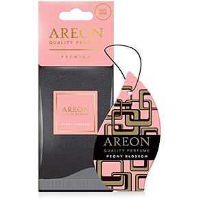 Areon Premium Quality Perfume/Cologne Cardboard Car & Home Air Freshener, Peony Blossom (Pack of 12)