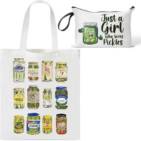 Laffact Gilmore TV Show Canvas Bag - Luker's Dinner inspired Gift Alphabet Merchandise Cotton Shoulder Tote Bag Makeup Bag for Friends Fans Coworkers Women Girls Mom Daughter Sister Birthday Christmas