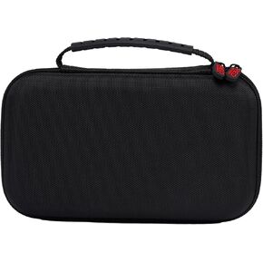 RED by Kiss Men Grooming Portable Organizer BagTravel Pouch (Black) Organize Shaver Trimmer Clipper Hair Comb Convenient Mesh Inner Pocket, Hard Zipper, Handle, Water Resistant Exterior