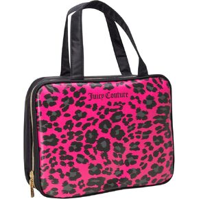 Juicy Couture Women's Cosmetics Bag - Hanging Travel Makeup and Toiletries Weekender Bag, Size One Size, Cheetah Print