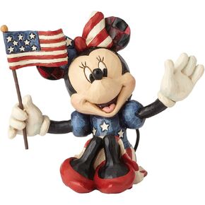 Enesco Disney Traditions by Jim Shore Patriotic Minnie Mouse Miniature Figurine, 3.125 Inch, Multicolor