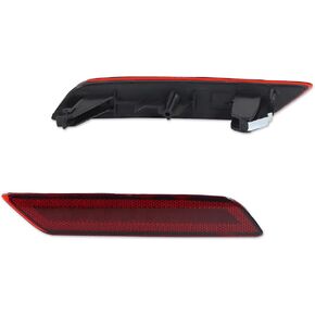 GTINTHEBOX Red Lens Led Rear Bumper Reflector Brake Tail Light Sequential Turn Signal Lamps Strobe Brake Lighting Compatible with 2013 2014 2015 Honda Civic Sedan