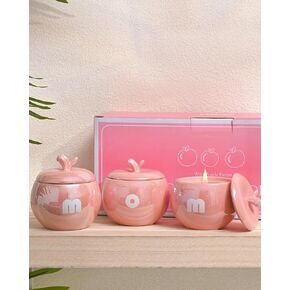 WDS WONDROUS Pink Apple Scented Candles, Decorative Candles for Mother’s Day Decor, Soy Wax Candles for Home Scented, Aromatherapy Candle Gift Set for Best Mom