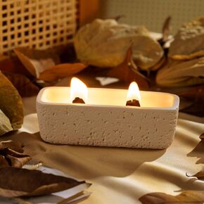 Scented Candles Wood Wick Candle Handcrafted with Natural Soy Wax and Essential Oils for Home Scented 5oz Aromatherapy Candle Gift for Men Women(Leather White)