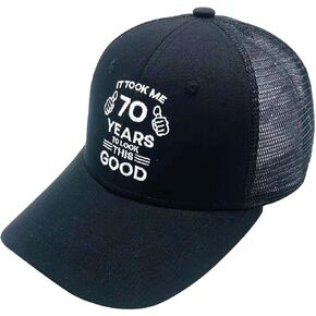 70 Years Good Birthday Hat for Womens Men's Embroidered Snapback Hat Trucker Hat Truck Cap Baseball Cap for 70th Birthday Gifts