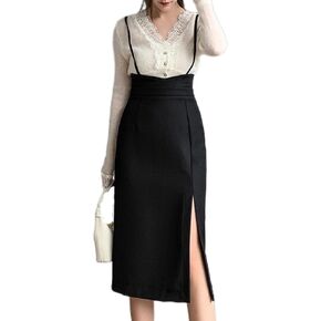 تنورة ضيقة للنساء بخصر عالٍ للعمل والمكتب، تنورة ضيقة بطول الركبة in Kuwait