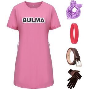 Women's Pink T-Shirt Dress Anime Clothing Manga Tee Cosplay Costume Casual Nightgown in Kuwait