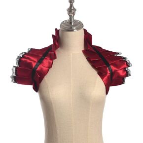 Vintage Victorian Ruffled Shrug Shawl Bolero Collar Costume Jabot Cosplay Accessories