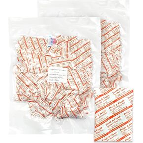 300 CC [200 Packets] Premium Oxygen Absorbers for Food Storage, Oxygen Scavengers Packets(2 Bag of 100 Packets) - ISO 9001 Certified Facility Manufactured Oxygen Absorbers