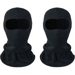 2 Pack Balaclava Ski Masks for Men and Women, Cold Weather Face Mask, Skiing Motorcycling Running Neck Gaiters Black