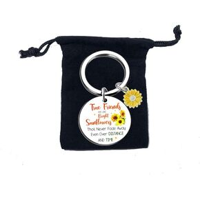 Flower keychain Commemorative Friendship Flower Keychain Christmas Gifts Birthday Gifts for Friends Best Friend Keychains Long Distance Friendship Gifts Unigue small gift commemorative gift