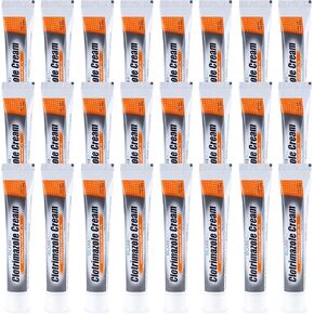 CareAll Clotrimazole Antifungal Cream 1% USP 1.0 oz. (24 Pack), Cures Most Athlete’s Foot, Jock Itch and Ringworm, Sooths and Relieves Itching, Burning and Cracking from These Conditions