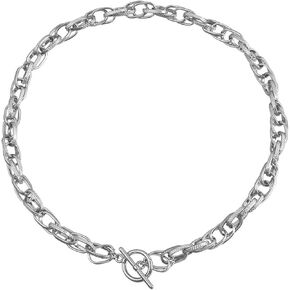 Gold Chunky Choker Necklace for Women Trendy Gold Chain Clasp Toggle Necklaces Dainty Paperclip Necklace Statement Necklace Trendy Gold Silver Jewelry for Women Men