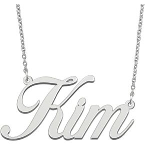 Personalized Custom Name Necklace Dainty Choker Charm Stainless Steel Jewelry Womens Teens Gold Silver Color 18"+2"