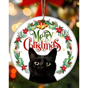Orange Cat Ornament for Christmas Tree - Orange Cat Gifts for Women Xmas Keepsake Decor Clearance