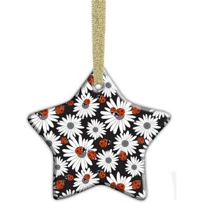 Christmas Ornaments Ceramics Hanging Christmas Tree Ornaments Floral and Elephants Porcelain Pendants Christmas Decorations for Xmas Family Party Holiday Decorative