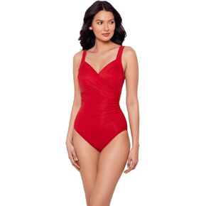 ملابس سباحة نسائية من Miraclesuit DD-Cup Palatium Sanibel حمالة صدر للتحكم في البطن قطعة واحدة