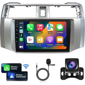 Radio for Toyota 4Runner 2011-2019 9 inch Touchscreen with Wireless carplay&Android auto Replacement Android 14 2 RAM 32 ROM car Stereo Bluetooth/GPS Navigation/WiFi/Camera/FM/AM Head Unit