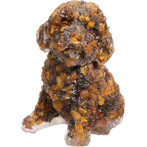 Jovivi 2.56" Amethyst Crystal Dog Statue Carved Resin Reiki Healing Crystal Pocket Stone Sculpture Gemstone Animal Dog Figurines Ornament Cute Room Office Decor Gifts