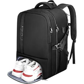 Ytonet Gym Backpack For Men Women, Backpack for Men Large Carry on Backpack Travel Backpack Luggage Backpack Fit 17.3 Inch Laptop, Gym, Workout, Sports, TSA Flight Approved, Black