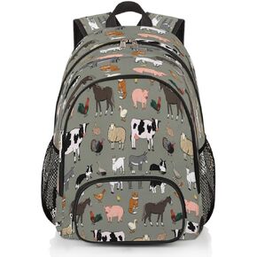 TropicalLife Vintage Steam Train Bookbag 18 Inch School Backpack Teens Girls Boys Schoolbag Shoulder Computer Hiking Gym Travel Casual Travel Daypack