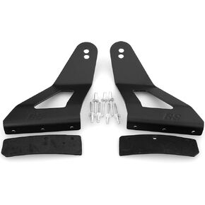 Light Bars Brackets 2 Pair for 52" Curved Lightbar Mount Off Road Barlight at Roof/Upper Windshield Compatible for 1984-2001 Jeep Cherokee