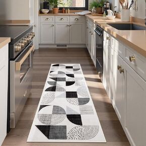 Beeiva Boho Small Area Rugs 3x5, Machine Washable Non-Slip Entry Way Rug, Lightweight Carpet High Traffic Areas Rug for Bedroom Playroom Office (Multi Color,3X5)