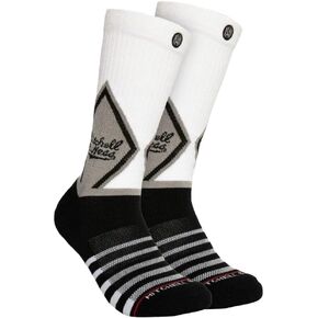 Mitchell & Ness Branded Crew Socks (L/X, Blk/Blu/Wht)