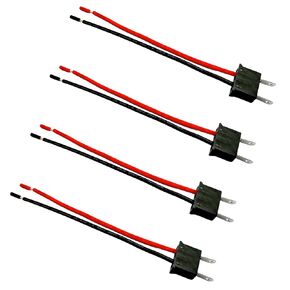 4Pcs H7 Male Socket Headlight Fog Light Adapter Connector Wiring Harness Bulb Socket for Universal LED Wire Connection
