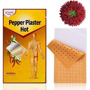 Capsaicin Patches & Pain Patches, Heat Patches for Back, Knee, Neck, Shoulder, Muscle (L (3.94" * 7.09") 20 Count)