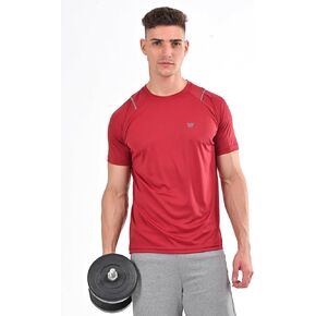 VIROH Men's 100% Polyester Regular Fit Activewear T-Shirt for Casual Athletic Running Gym Workout Tees