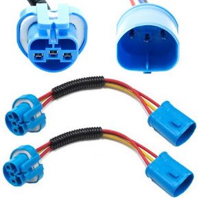 iJDMTOY Pair 9007/9004 Male/Female Extension Wire Harness Sockets for Automtive Driving Light, Fog Light, Retrofit, Off-Road Lighting, etc