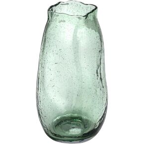 Creative Co-Op Glass Organic Shaped Marbled Vase, Green