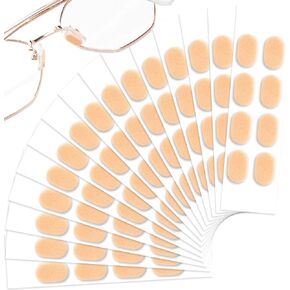 Joez Wonderful 20 Pairs Adhesive Nose Pads, Anti Slip Nose Foam, Adjustable Skin Color Nose Pads, Stick on Nose Cushion for Eyeglasses (1.0mm)