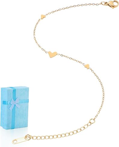 Gold Bracelet for Women,Crosses/Double Grain Rice/Double Layer Cube/Gold Diamonds/Heart Charms/Silver Bracelet Sets for Women Dainty Chain Bracelet Adjustable Link Bracelet for Women in Saudi Arabia