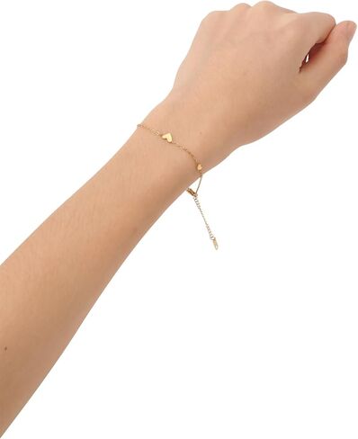 Gold Bracelet for Women,Crosses/Double Grain Rice/Double Layer Cube/Gold Diamonds/Heart Charms/Silver Bracelet Sets for Women Dainty Chain Bracelet Adjustable Link Bracelet for Women in Saudi Arabia