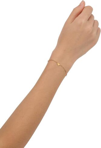 Gold Bracelet for Women,Crosses/Double Grain Rice/Double Layer Cube/Gold Diamonds/Heart Charms/Silver Bracelet Sets for Women Dainty Chain Bracelet Adjustable Link Bracelet for Women in Saudi Arabia